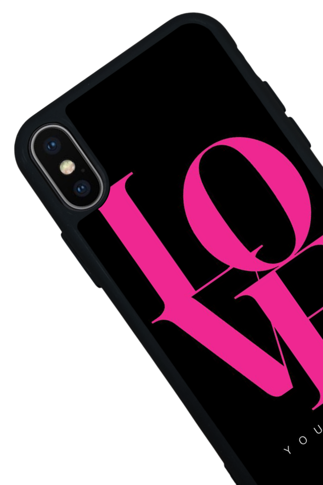 iPhone X/ XS Uyumlu Love Tasarımlı Glossy Premium Kılıf