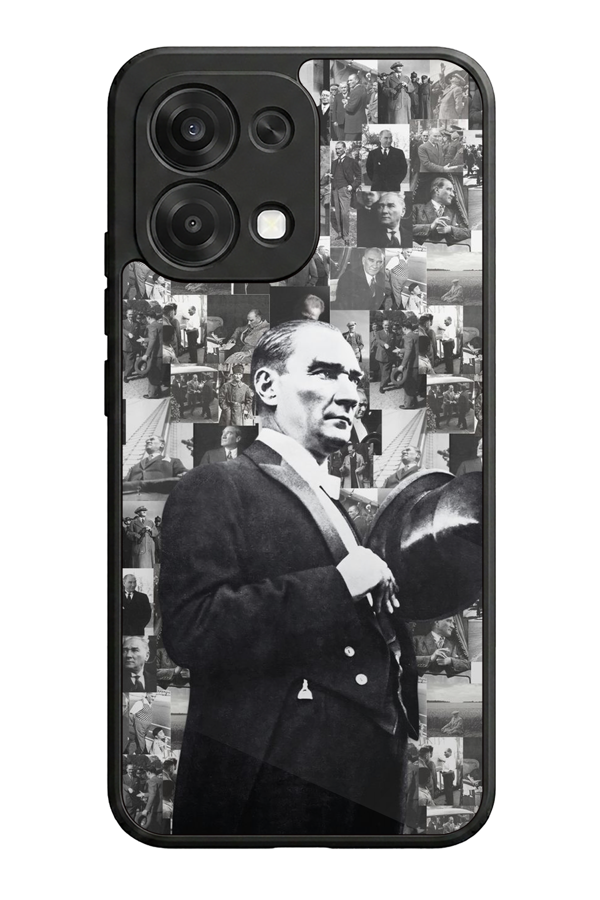 Oppo A6 Pro Uyumlu Mustafa Kemal Ataturk Tasarımlı Glossy Premium Kılıf