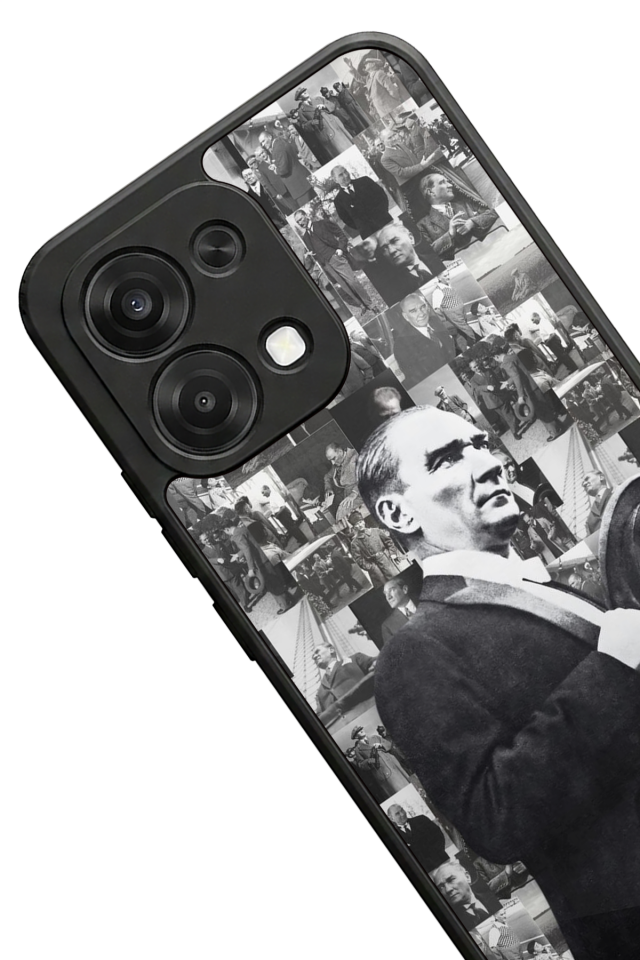 Oppo A6 Pro Uyumlu Mustafa Kemal Ataturk Tasarımlı Glossy Premium Kılıf