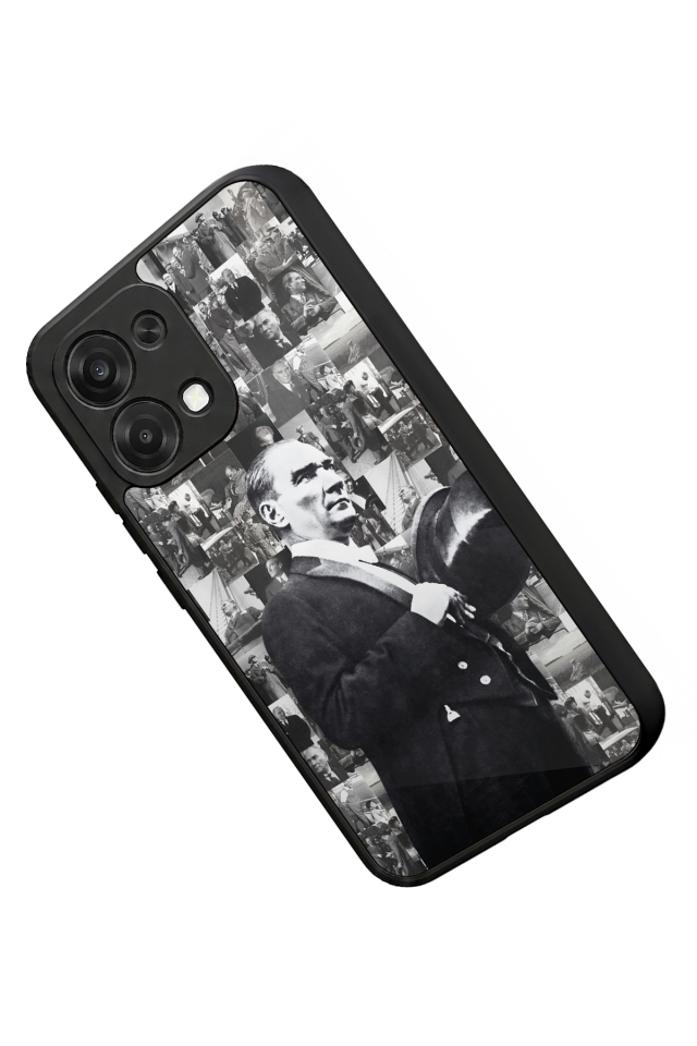 Oppo A6 Pro Uyumlu Mustafa Kemal Ataturk Tasarımlı Glossy Premium Kılıf