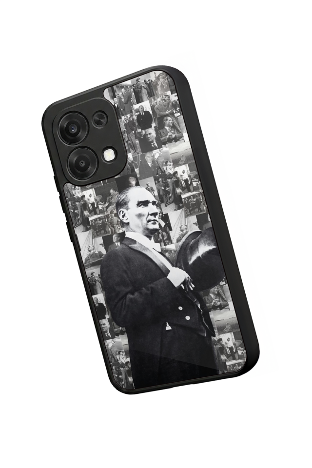 Oppo A6 Pro Uyumlu Mustafa Kemal Ataturk Tasarımlı Glossy Premium Kılıf