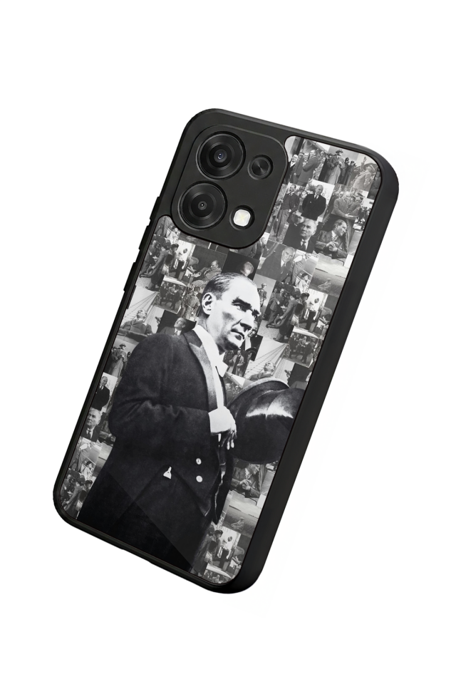 Oppo A6 Pro Uyumlu Mustafa Kemal Ataturk Tasarımlı Glossy Premium Kılıf