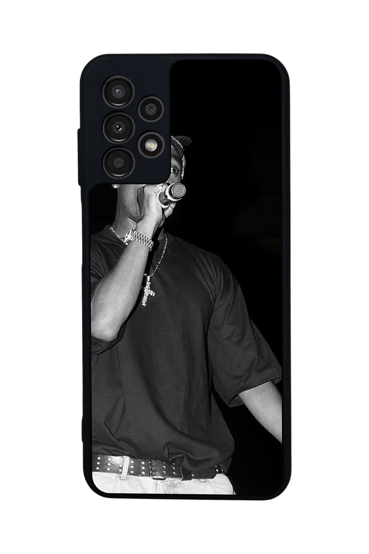 Samsung Galaxy A13 Uyumlu Tupac Tasarımlı Glossy Premium Kılıf