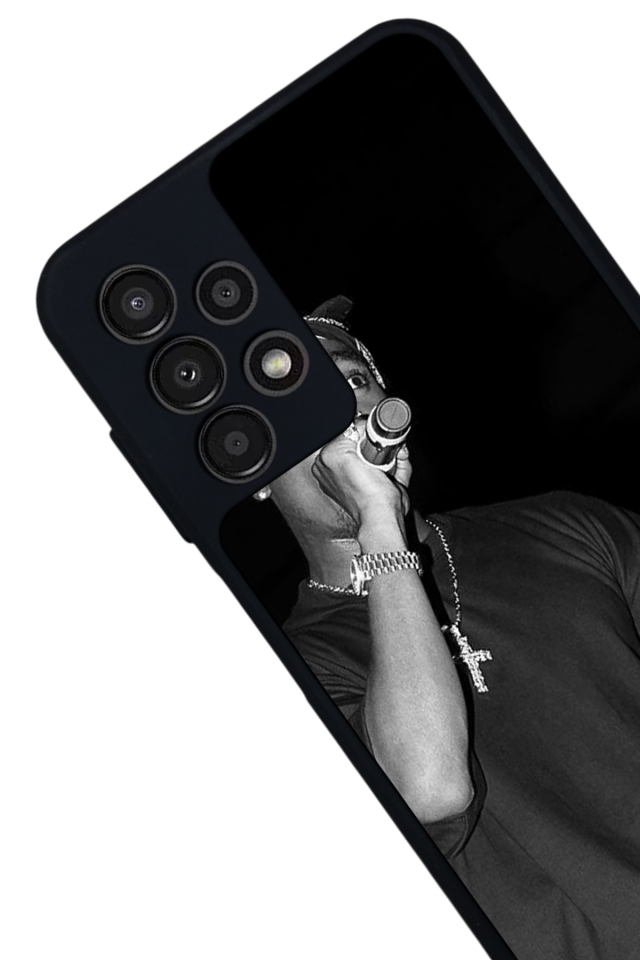 Samsung Galaxy A13 Uyumlu Tupac Tasarımlı Glossy Premium Kılıf
