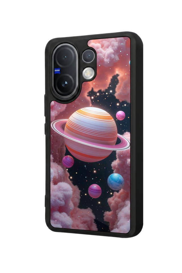Vivo V60 Uyumlu Uzay Tasarımlı Glossy Premium Kılıf
