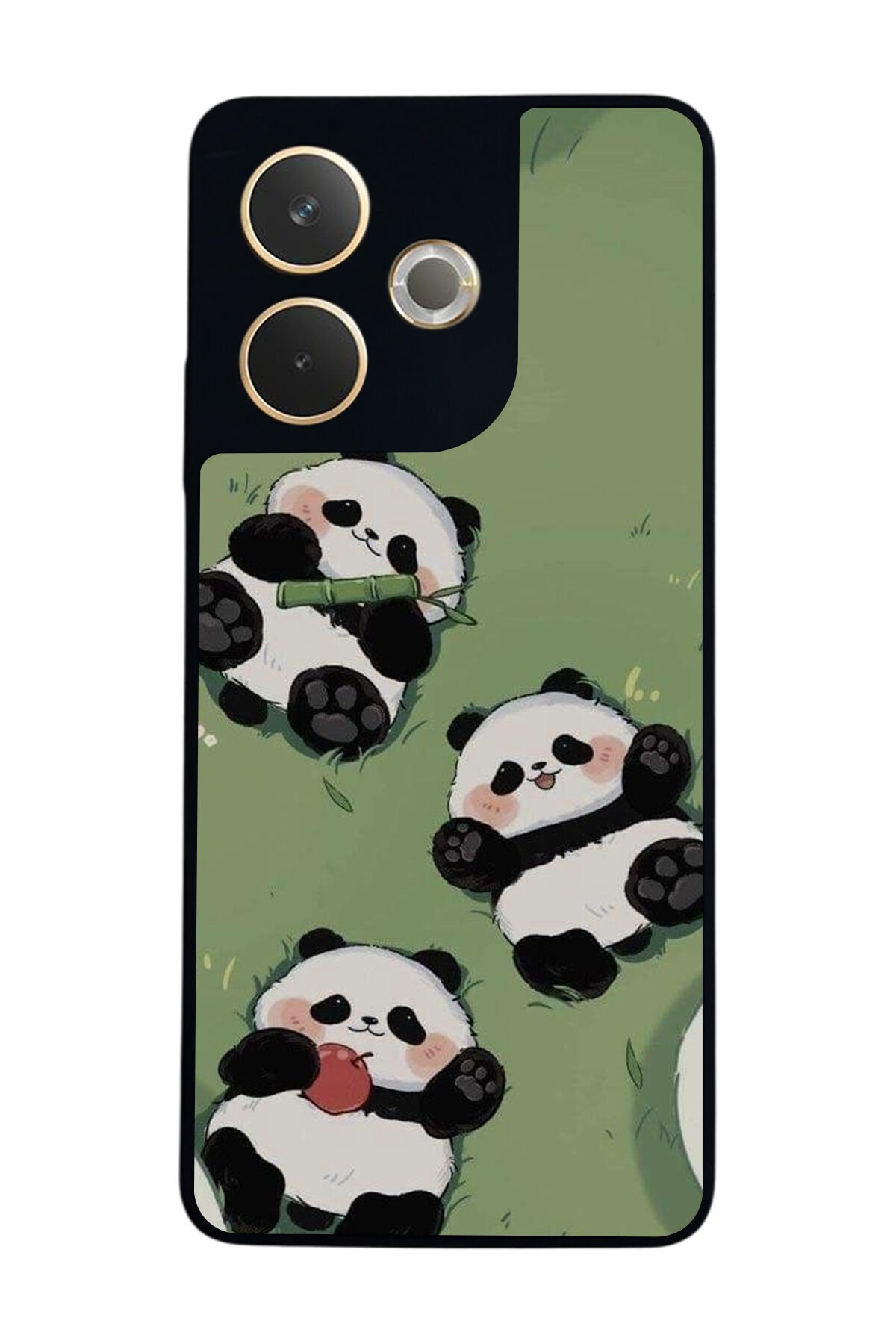 Oppo A5 Pro Uyumlu Panda Tasarımlı Glossy Premium Kılıf