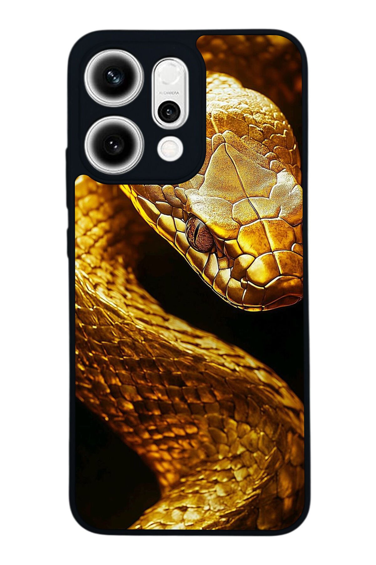 Oppo Reno 14 Uyumlu Yılan Tasarımlı Glossy Premium Kılıf