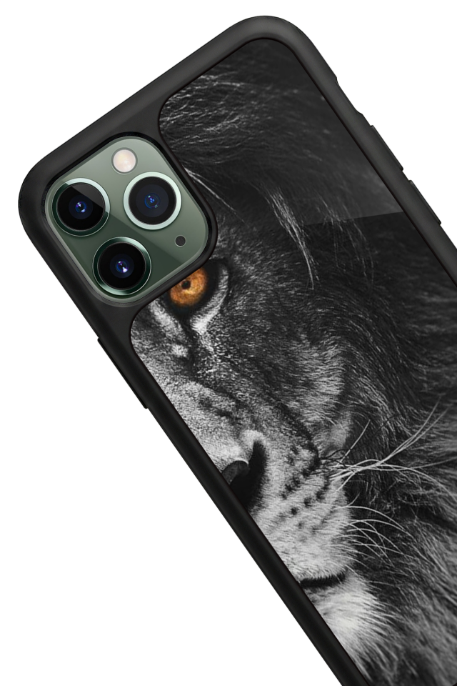 iPhone 11 Pro Max Uyumlu Aslan Tasarımlı Glossy Premium Kılıf
