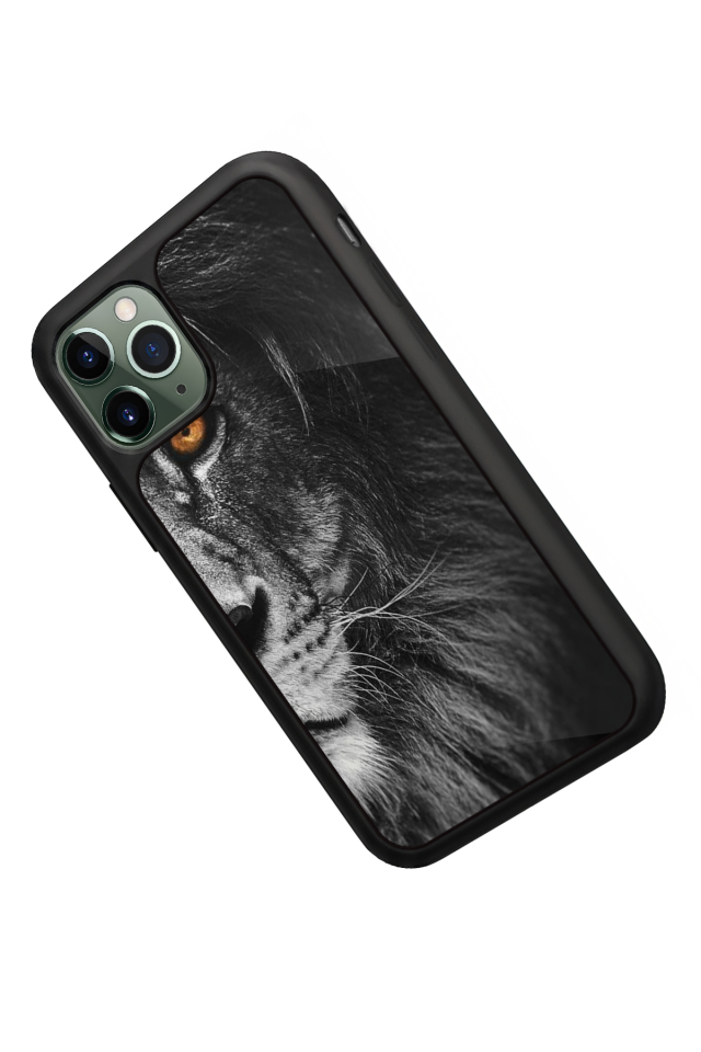 iPhone 11 Pro Max Uyumlu Aslan Tasarımlı Glossy Premium Kılıf
