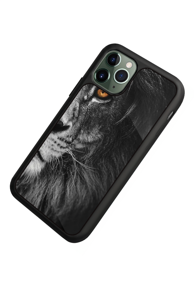 iPhone 11 Pro Max Uyumlu Aslan Tasarımlı Glossy Premium Kılıf