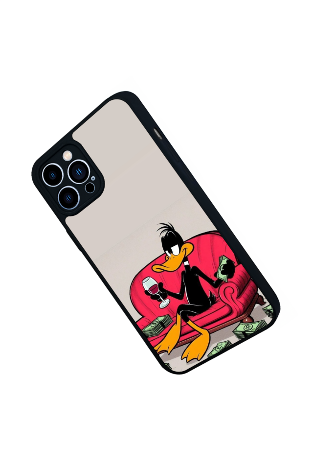 iPhone 12 Pro Max Uyumlu Daffy duck Tasarımlı Glossy Premium Kılıf