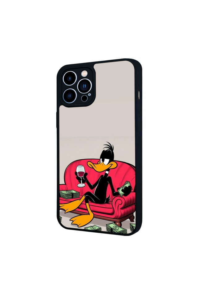 iPhone 12 Pro Max Uyumlu Daffy duck Tasarımlı Glossy Premium Kılıf