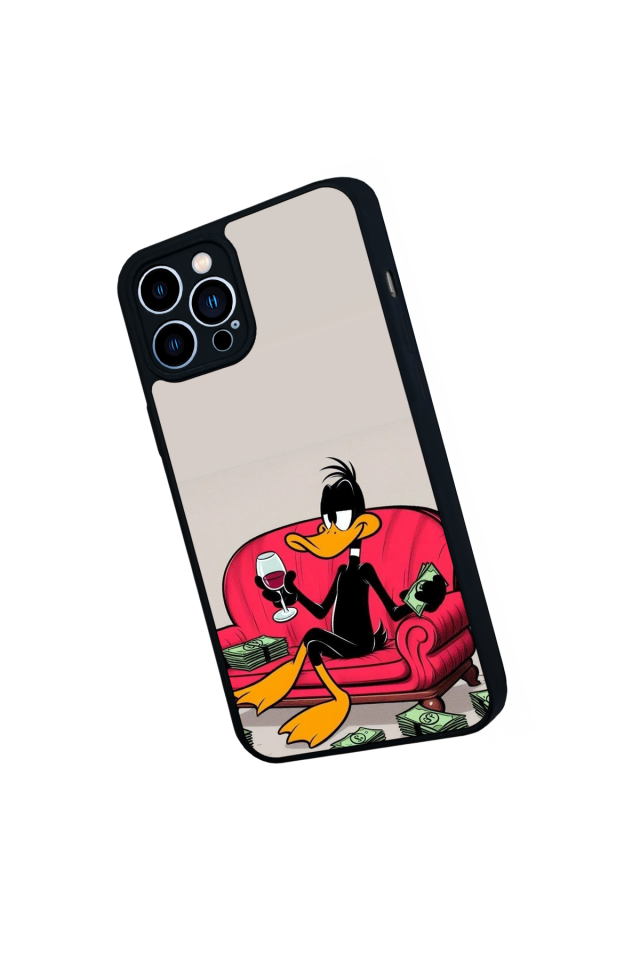 iPhone 12 Pro Max Uyumlu Daffy duck Tasarımlı Glossy Premium Kılıf