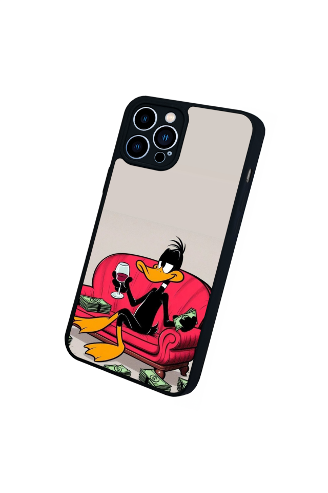 iPhone 12 Pro Max Uyumlu Daffy duck Tasarımlı Glossy Premium Kılıf