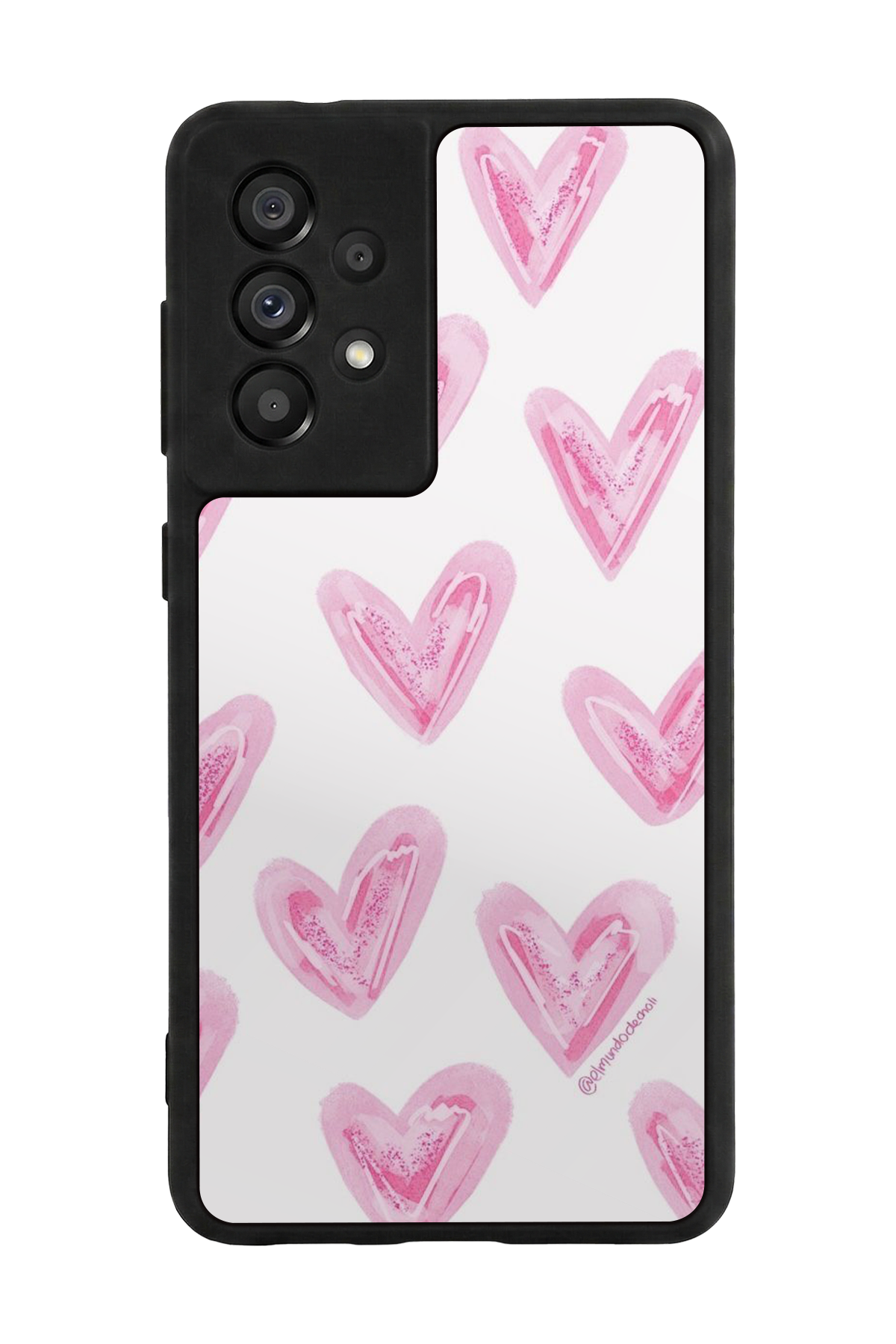 Samsung Galaxy A73 Uyumlu Kalp Love Tasarımlı Glossy Premium Kılıf