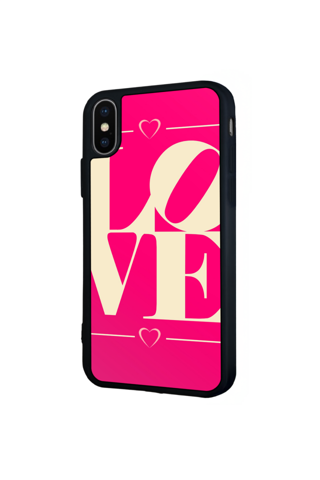iPhone X/ XS Uyumlu Love Tasarımlı Glossy Premium Kılıf