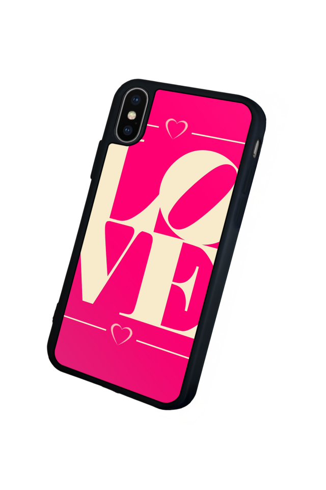 iPhone X/ XS Uyumlu Love Tasarımlı Glossy Premium Kılıf