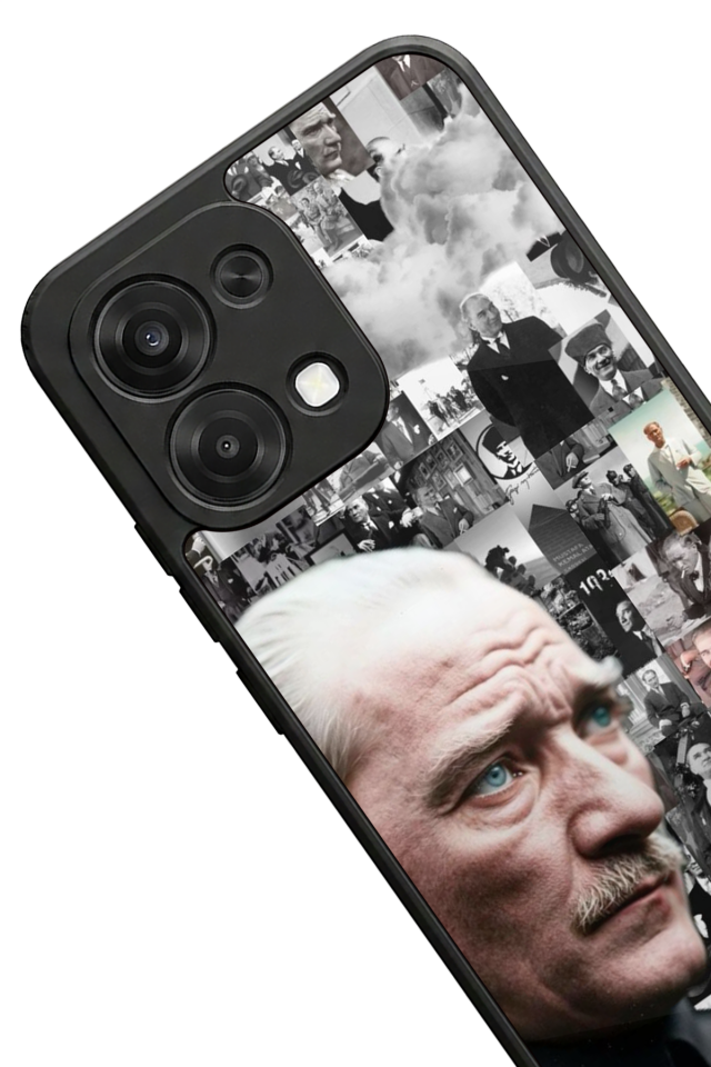 Oppo A6 Pro Uyumlu Mustafa Kemal Ataturk Tasarımlı Glossy Premium Kılıf
