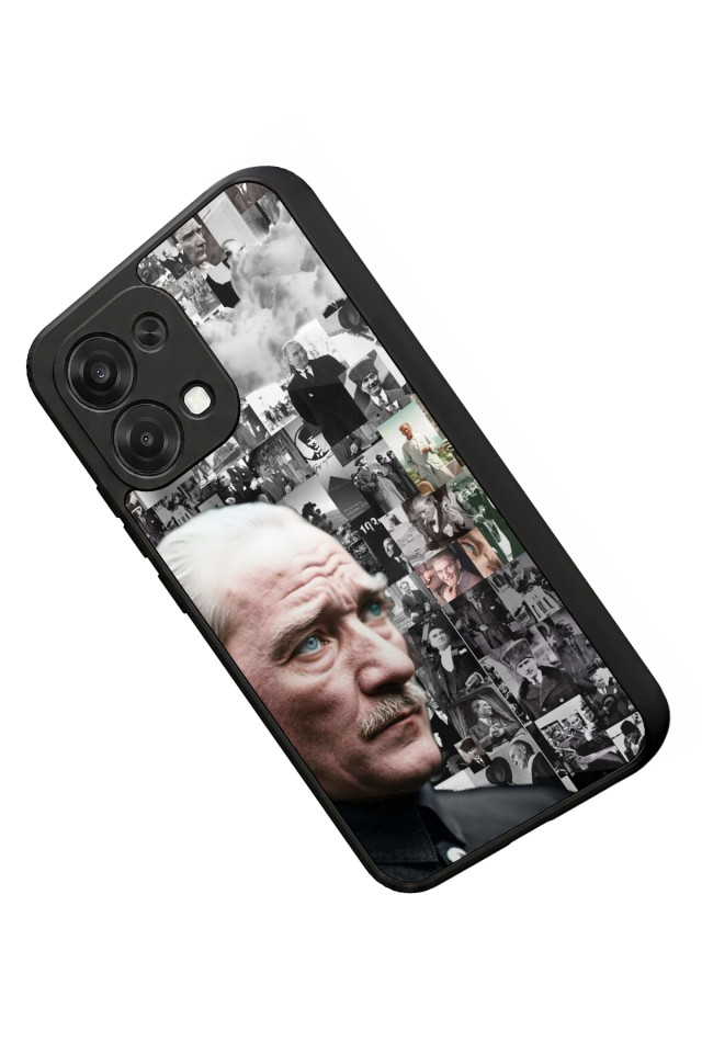 Oppo A6 Pro Uyumlu Mustafa Kemal Ataturk Tasarımlı Glossy Premium Kılıf