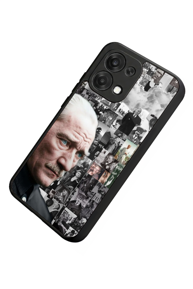 Oppo A6 Pro Uyumlu Mustafa Kemal Ataturk Tasarımlı Glossy Premium Kılıf