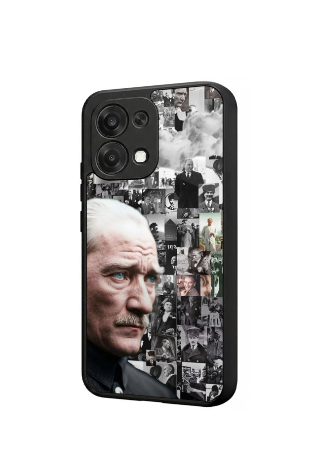 Oppo A6 Pro Uyumlu Mustafa Kemal Ataturk Tasarımlı Glossy Premium Kılıf