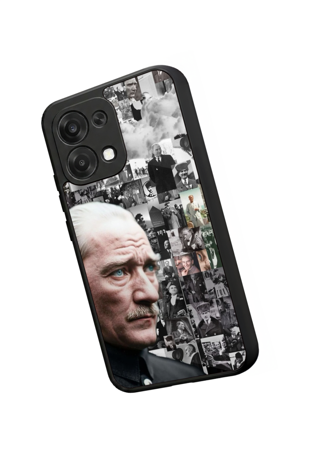 Oppo A6 Pro Uyumlu Mustafa Kemal Ataturk Tasarımlı Glossy Premium Kılıf