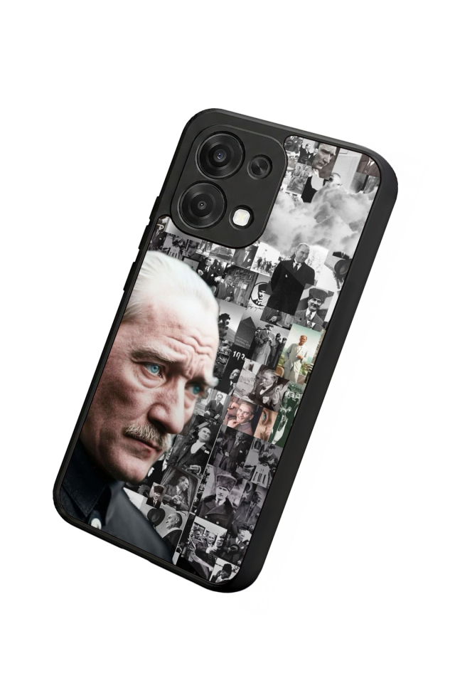 Oppo A6 Pro Uyumlu Mustafa Kemal Ataturk Tasarımlı Glossy Premium Kılıf