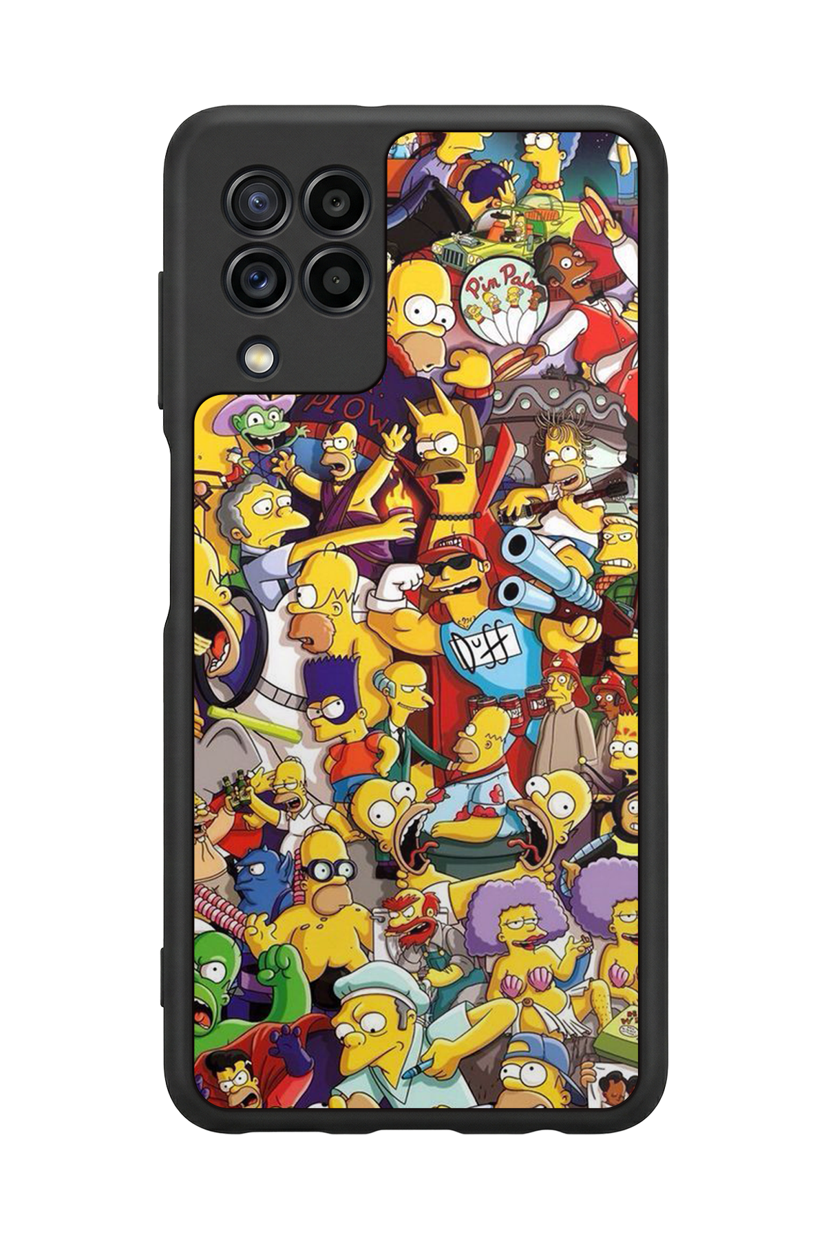 Samsung Galaxy M32 Uyumlu The Simpsons Tasarımlı Glossy Premium Kılıf