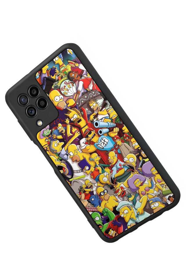 Samsung Galaxy M32 Uyumlu The Simpsons Tasarımlı Glossy Premium Kılıf