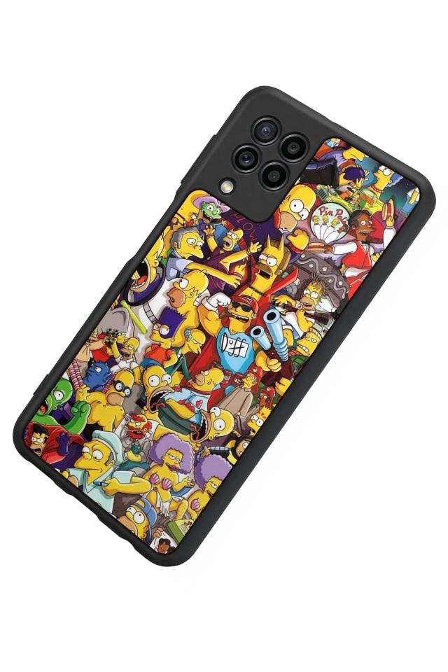 Samsung Galaxy M32 Uyumlu The Simpsons Tasarımlı Glossy Premium Kılıf
