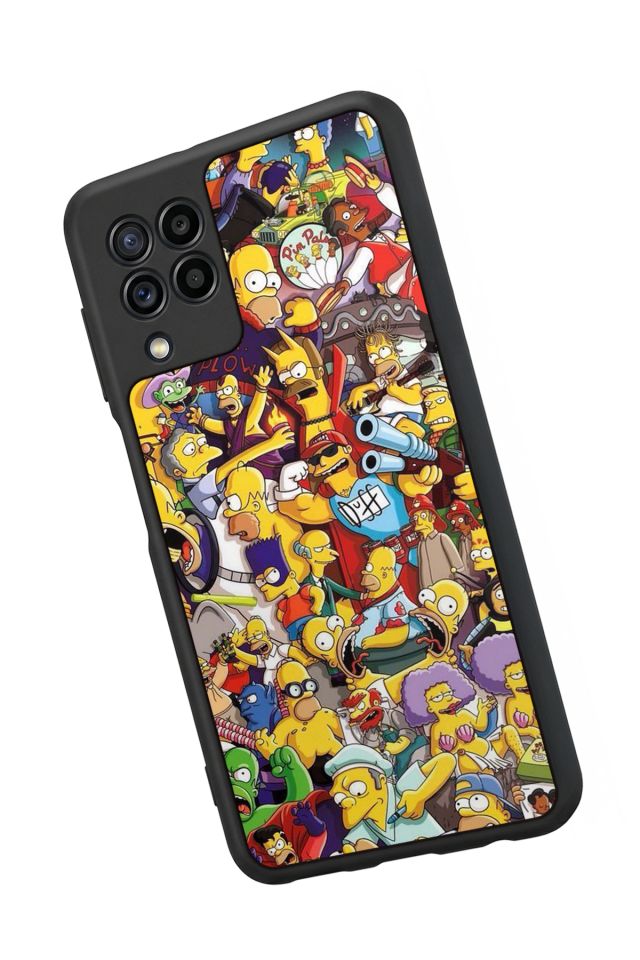 Samsung Galaxy M32 Uyumlu The Simpsons Tasarımlı Glossy Premium Kılıf