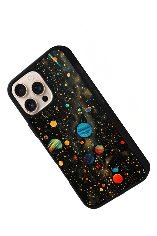 iPhone 16 Pro Max Uyumlu Uzay Tasarımlı Glossy Premium Kılıf