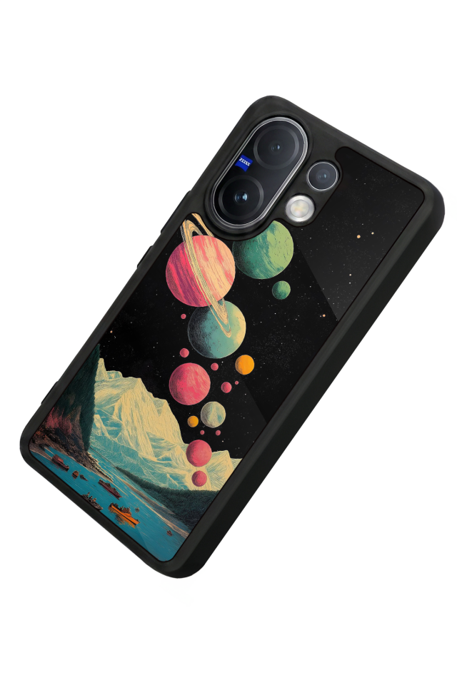 Vivo V60 Uyumlu Uzay Tasarımlı Glossy Premium Kılıf