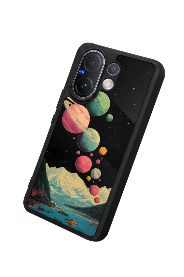 Vivo V60 Uyumlu Uzay Tasarımlı Glossy Premium Kılıf