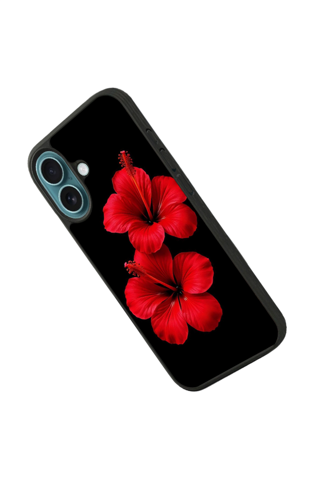 iPhone 16 Uyumlu Cicek Tasarımlı Glossy Premium Kılıf