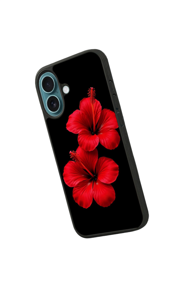 iPhone 16 Uyumlu Cicek Tasarımlı Glossy Premium Kılıf