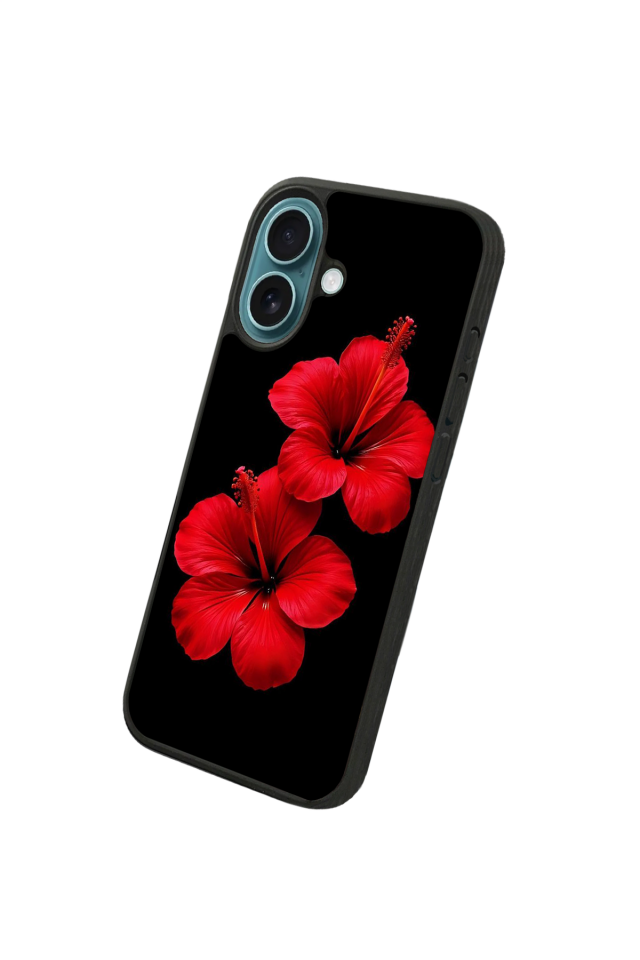 iPhone 16 Uyumlu Cicek Tasarımlı Glossy Premium Kılıf