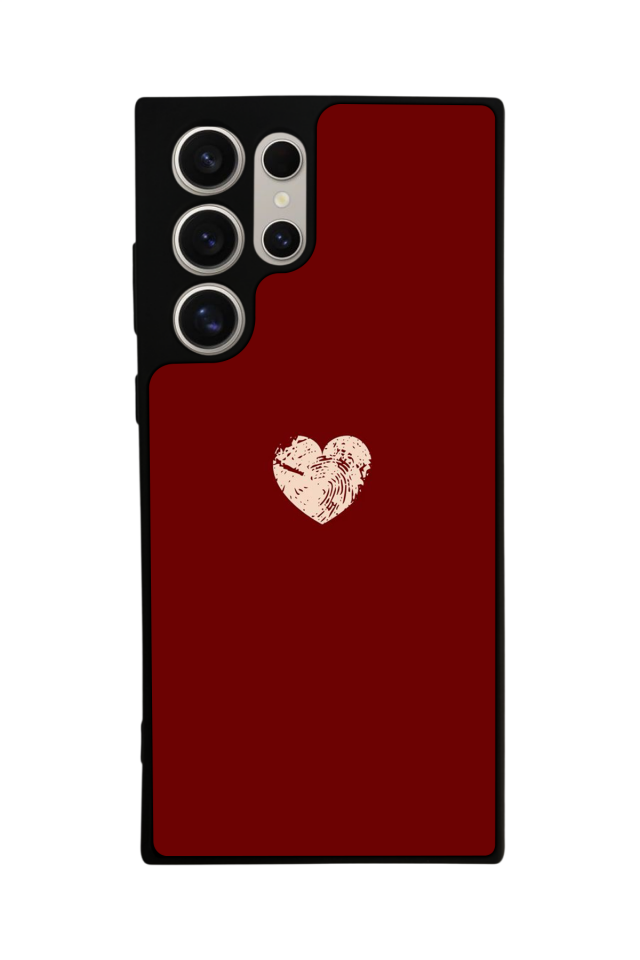 Samsung Galaxy S22 Ultra Uyumlu Kalp Love Tasarımlı Glossy Premium Kılıf