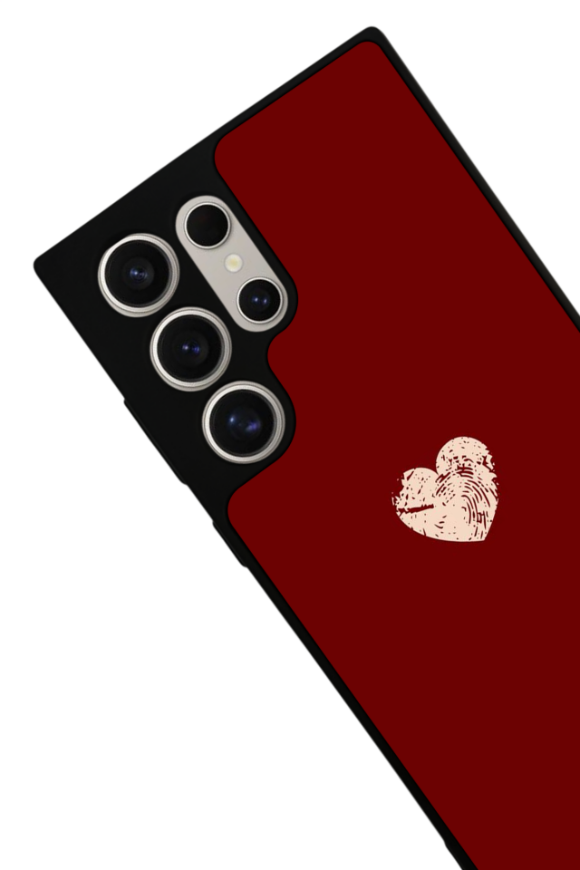 Samsung Galaxy S22 Ultra Uyumlu Kalp Love Tasarımlı Glossy Premium Kılıf