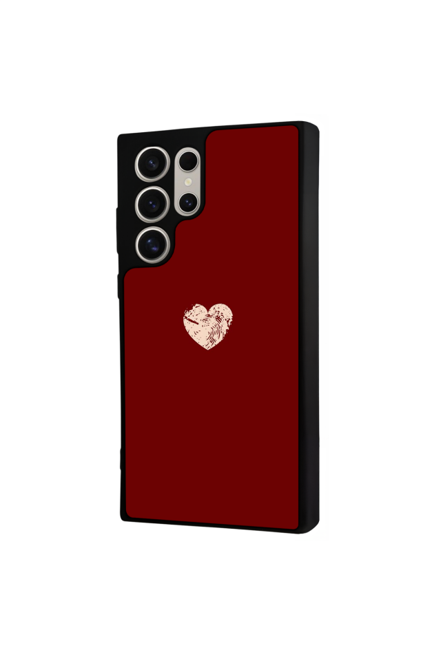 Samsung Galaxy S22 Ultra Uyumlu Kalp Love Tasarımlı Glossy Premium Kılıf