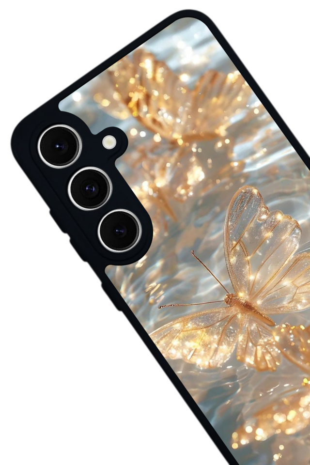 Samsung Galaxy S24 FE Uyumlu Kelebek Tasarımlı Glossy Premium Kılıf