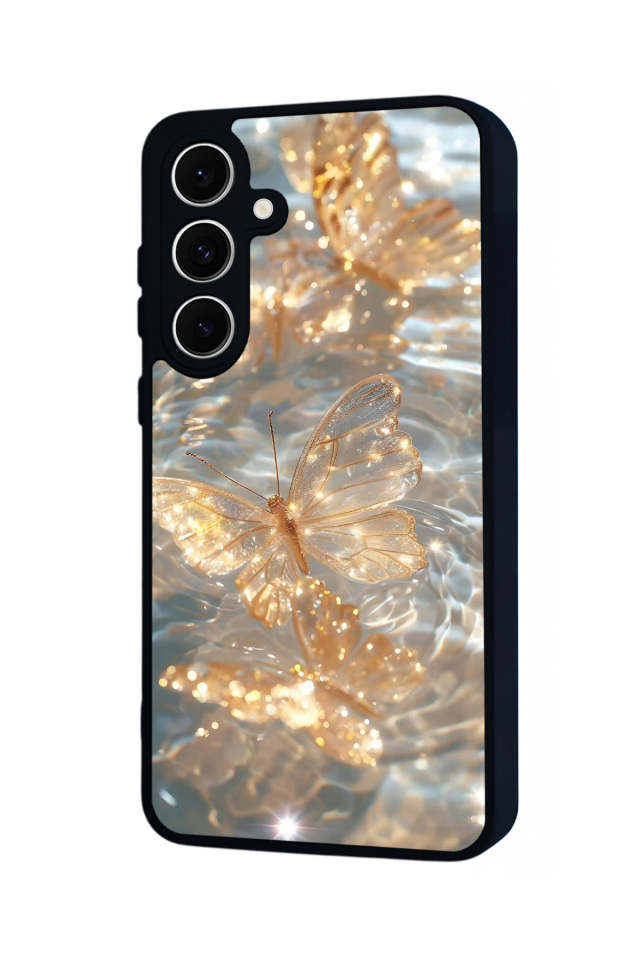 Samsung Galaxy S24 FE Uyumlu Kelebek Tasarımlı Glossy Premium Kılıf