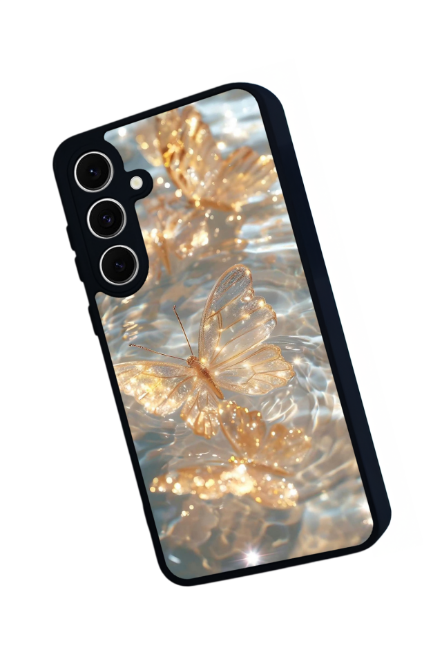 Samsung Galaxy S24 FE Uyumlu Kelebek Tasarımlı Glossy Premium Kılıf