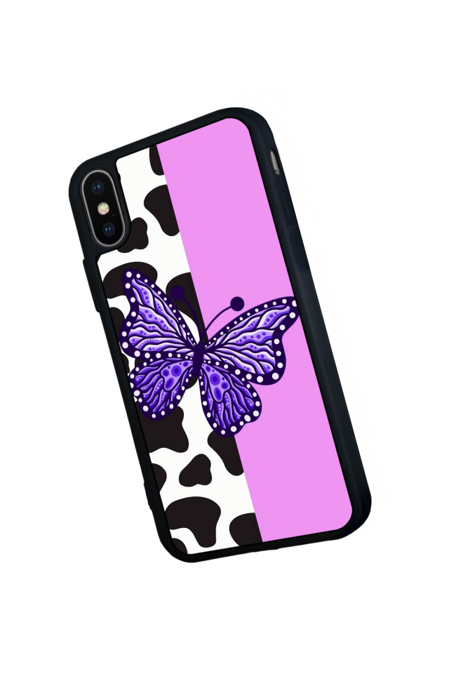 iPhone XS Max Uyumlu Kelebek Tasarımlı Glossy Premium Kılıf