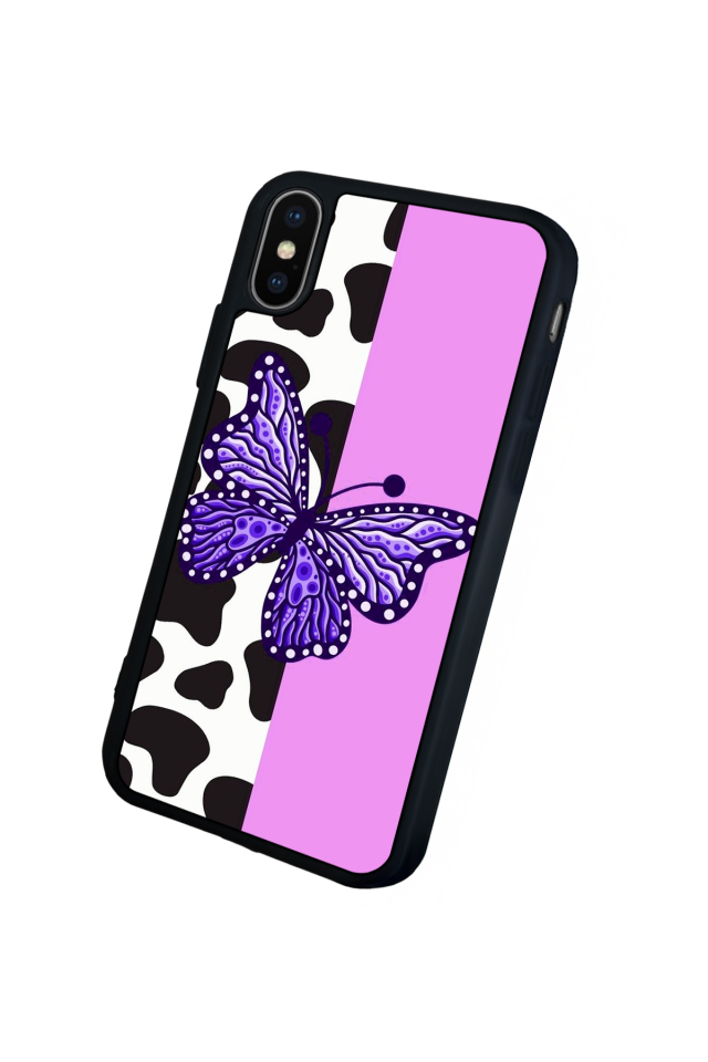 iPhone XS Max Uyumlu Kelebek Tasarımlı Glossy Premium Kılıf