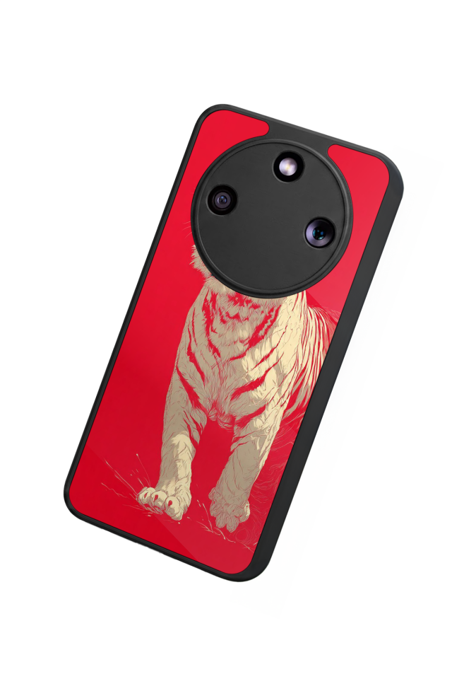 Honor Magic 8 Lite Uyumlu Yaldizli Cicek Tasarımlı Glossy Premium Kılıf