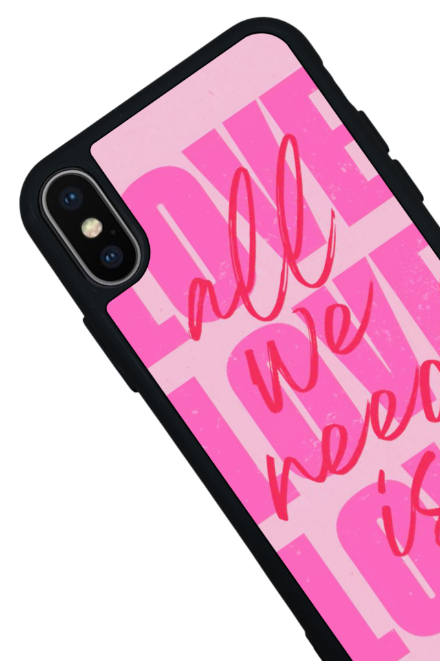 iPhone X/ XS Uyumlu Love Tasarımlı Glossy Premium Kılıf