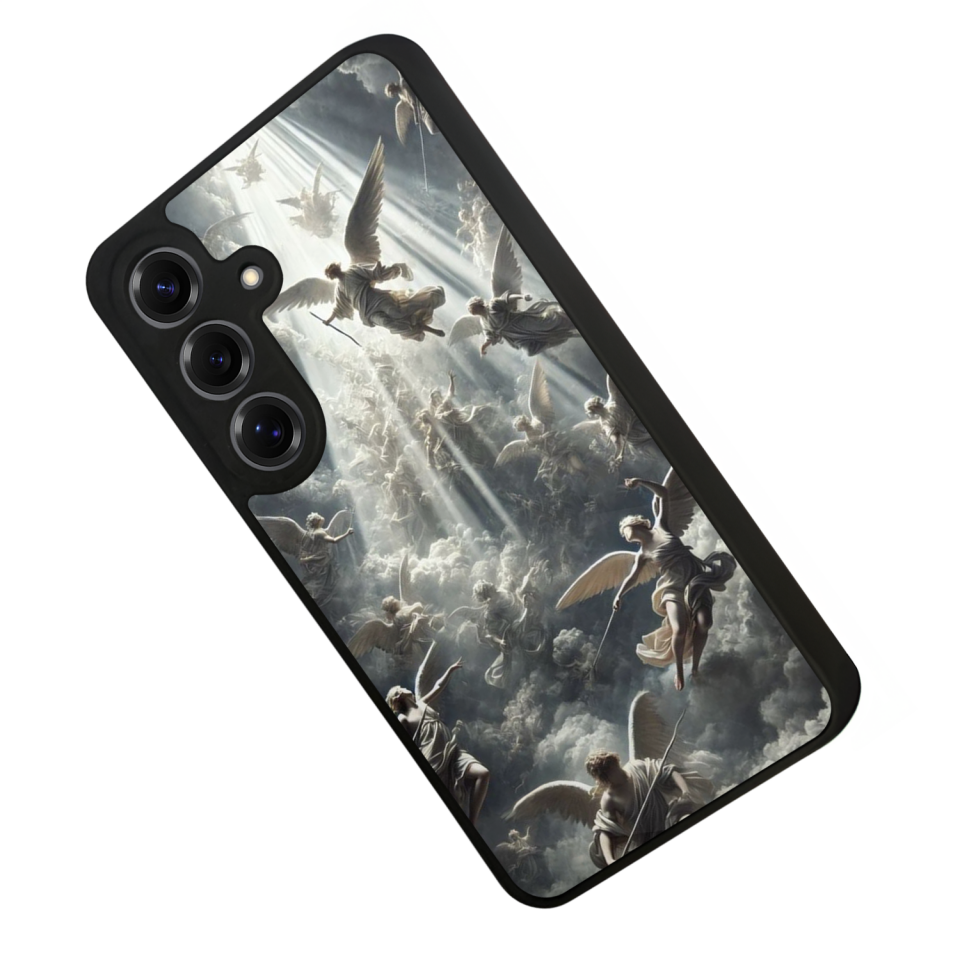 Samsung Galaxy S25 Uyumlu Melek Tasarımlı Glossy Premium Kılıf