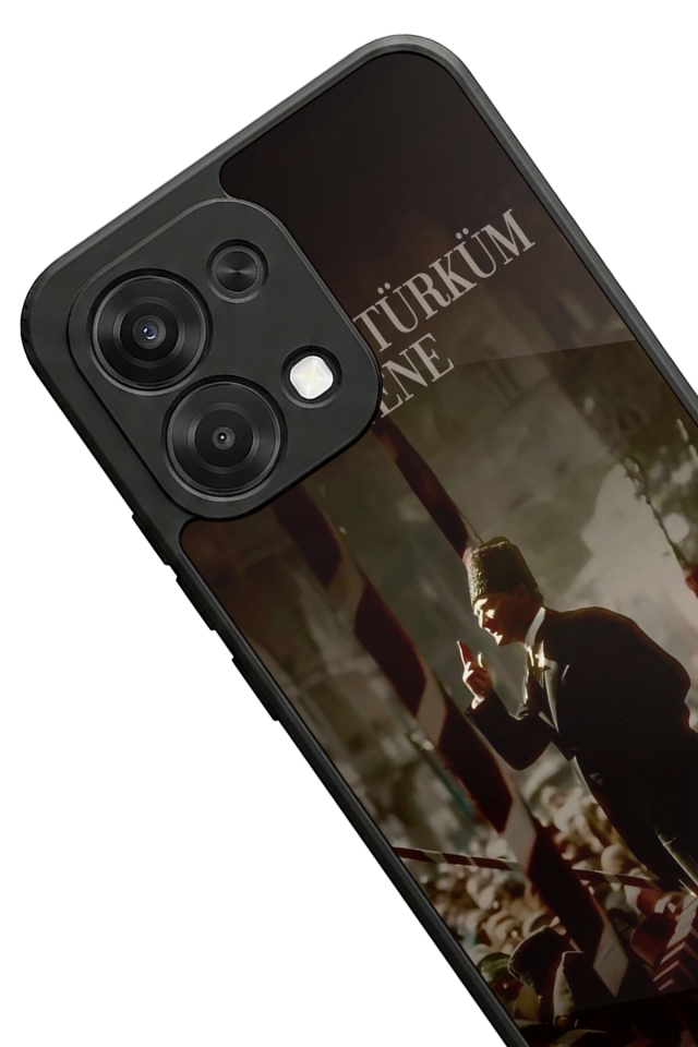 Oppo A6 Pro Uyumlu Mustafa Kemal Ataturk Tasarımlı Glossy Premium Kılıf