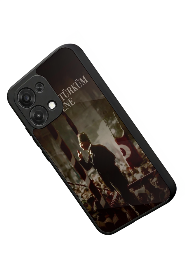 Oppo A6 Pro Uyumlu Mustafa Kemal Ataturk Tasarımlı Glossy Premium Kılıf